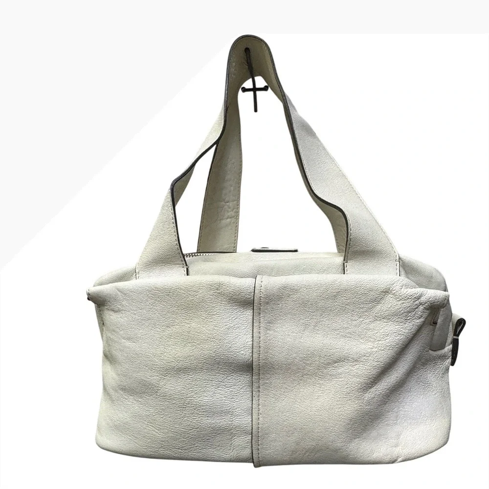 Chloe Saskia White Leather Shoulder Bag Silver Hardware‎ Italy Y2K